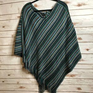 Blue Multi Hankerchief Poncho